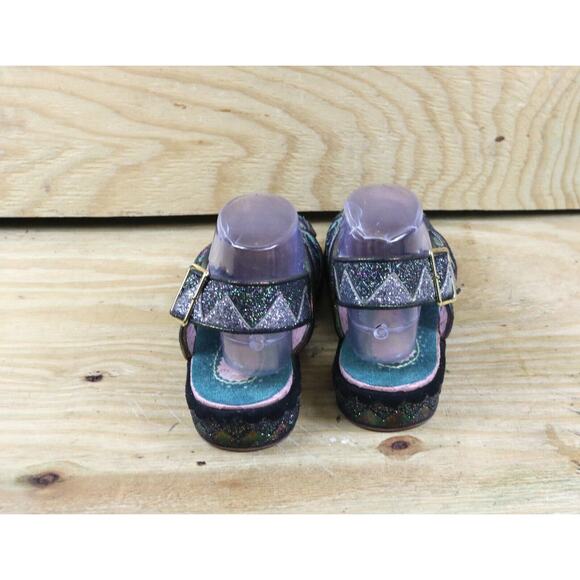 Irregular Choice Disney Shoes Womens 40 Lilo and Stitch Glitter Sandals Buckle - Picture 3 of 8